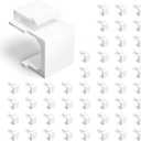 VCE UL Listed (50-Pack) Blank Keystone Jack Inserts for Keystone Wall Plate and Patch Panel, White