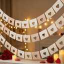 Tinlade 36 Pcs Valentines Heart Garland Vintage Book Page Garland with Heart Cut-Outs Valentine's Day Banner Retro Book Wedding Decorations for Him/her Birthday Retirement Library Wall Decor