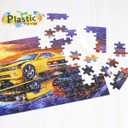 Ingooood-100 Piece Jigsaw Puzzles for Kids - Muscle Car - Game Decompression Leisure Entertainment Recyclable Material Plastic Cars Puzzle Toy Gift