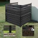 38" W x 42" H Air Conditioner Fence 3 Panel- Air Conditioner Fence Screen, Outdoor Enclosure for Pool Equipment Trash Can Privacy Fencing Panels Applicable to Metal Fencing for Backyards and Patios