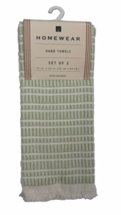 Home Wear Hand Towels Set of 2 15x25
