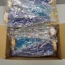 Leyndo 9 Pcs Blue Classic Artificial Mini Christmas Tree Sisal Bottle Brush Trees with Wood Base Christmas Pine Trees for Autumn Winter Holiday Home Kitchen Party Decor