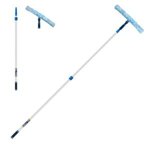 Unger Professional 18 Professional Grip Microfiber Window Scrubber with 8 Connect & Clean Pole - Window Cleaning Supplies, Household Cleaning Tools, High-Access Window Cleaning Tool