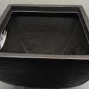 Tusco Products MSQ20BK Modern Square Garden Planter, 20-Inch, Black