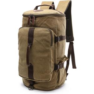 IT'SCARL Large backpack for men,Travel backpack,Carry on, Canvas big bag,Work back pack(khaki), Medium