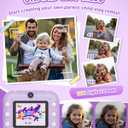 Instant Camera, Front Rear Dual Selfie Kids Camera with 1080P Videos, Holiday Birthday Gifts for Kids Age 3-12, Toddler Portable Travel Print Digital Camera Toy for 4 5 6 7 8 9 Year Boys Girls