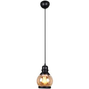 UNITARY Farmhouse Pendant Lights Kitchen Island, Kitchen Light Fixtures, Vintage Dining Room Light Fixture with 1 E26 Bulb Socket, Black Metal and Glass Jar Chandelier, Ceiling Pendant Light Fixtures
