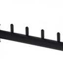 Folding Wall Mounted Clothes Hanger Rack with Swing Arm, Foldable 180Rotation, Stainless Steel 304 Folding Clothes Hanger Drying Rack Rod, for Laundry Room Valet Hook (Black)