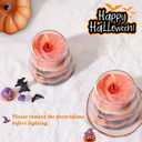 SixLadybro Halloween Candle DIY Kit, Candle Making Suplies with Ornament, Colored Candle Pellets, Cotton Wick and Glass Jar (Orange)