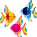 90shine 12PCS Tropical Fish Party Decorations Supplies- Under-The-sea/Mermaid/Luau/Hawaiian/Kids Birthday Table Centerpiece