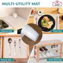 Trendy Home Shelf Liner, Non-Slip Cabinet Liner, Washable Oil-Proof for Kitchen Cabinet, Shelves, Refrigerator, Storage, Desks, 12 Inches x 240 FT, Non Adhesive Drawers (White)