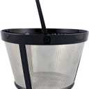 NRP 304 Stainless Steel Permanent Coffee Filter made for BUNN Coffeemaker 10cup & Other 12-14 cup Filter Coffeemakers | Basket filter with handle