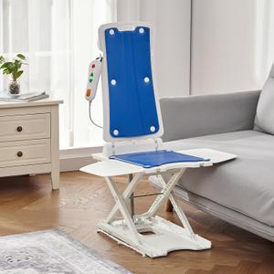 HUANUO 2-in-1 Electric Chair Lift for Elderly  Floor Lift & IP68 Waterproof Bath Lift for Tub, Foldable, 308 lbs Capacity, Remote Control, Height Adjustable 2.3"-18.9", for Fall Recovery & Home Care
