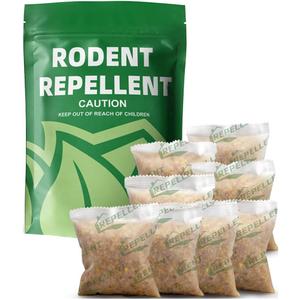 LAQDECDV Rodent Repellent, Mouse Repellent Pouches, Mice Repellent Indoor, Rat Repellant for House, Mice Deterrent, Keep Mice Away, Extra-Strength Peppermint Effective for 80 ft and 90 days-8P (1.5 Ounce (Pack of 8))