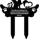 Pet Grave Markers,Metal Pet Headstone for Lost Dog Sympathy Gift, Waterproof Grave Markers for Garden or Indoor,Dog Tombstone Garden Memorial Stake (11.4in)