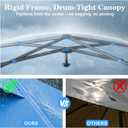 10x10 Pop Up Canopy with Sidewall, One Push Setup, Strurdy Frame,Blue | 1 Person Setup | UPF 50+ UV Protection | w/Wheeled Carry Bag | 210 D Water Resistant for Beach, Patio, Camping & Events