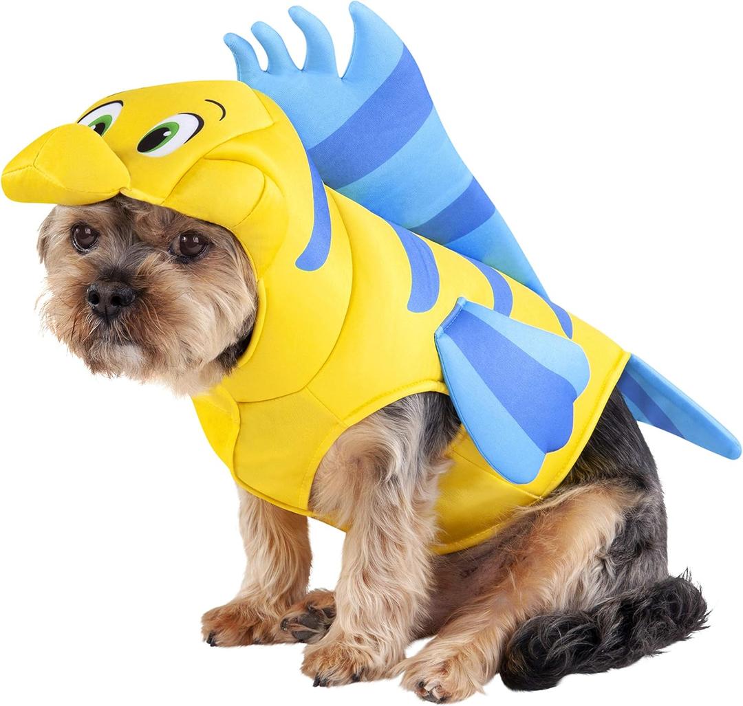Rubies Disney Little Mermaid: Flounder Pet Costume for For Dogs or Cats, Large