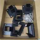 Antrader Post Base, 6 Pcs Square Stainless Steel Flange Anchor Base, Heavy Duty Deck Post Brackets with Screws for Fence Deck Railing (3/4" x 3/4") (Black)