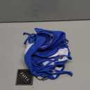 ZAFUL Women Plunging One Piece Swimsuit Backless Cross Tie High Cut Thong One-Piece Bathing Suit (Small, 0-deep Blue)