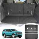 Cargo Mats for 2022-2025 Chevy Tahoe/GMC Yukon Trunk Mat with Backrest Mat All Weather Rear Seat Back Cargo Liners for 2022 2023 2024 2025 Chevrolet Tahoe/GMC Yukon Accessories Only