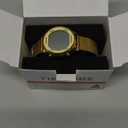 Women's Step Counter Pedometer Watch with Stainless Steel Bracelet, Stylish Design, No App, No Charging Needed for Step, Calorie, Distance, Alarm, Countdown TimerTU-2401 (Gold)