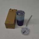 BJPKPK 20 oz Stainless Steel Vacuum Insulated Tumblers with Lids and Straw Reusable Travel Water Mug Double Wall Coffee Cup for Women and Men, Ocean Dream