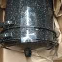 Granite Ware 7.5 Qt 3 Piece Multiuse Pasta Pot Set, Strainer Pot with lid. (Speckled Black) Seafood, Soups, Sauce, Large Capacity. Easy to Clean. Dishwasher Safe.