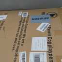 PJYuCien Dog Playpen - Metal Foldable Dog Exercise Pen, Pet Fence Puppy Crate Kennel Indoor Outdoor with 8 Panels 24H & Bottom Pad for Small Medium Pets (Black)