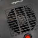 Amazon Basics Ceramic Portable Mini Space Heater for Office Desk, Indoor Use, Fast Heating, Energy Efficient, 500W, With Tip-Over Protection, Lightweight 1.4 lbs, Black, 5.87"D x 3.15"W x 5.95"H