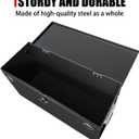 Peastorm Trailer RV Marine Battery Box - 12V Waterproof Steel Dual Battery Relocation Kit for Boat, Trolling Motor, Kayak (Double Battery Box Black), Double battery series