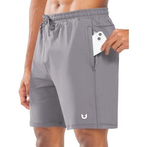 NORTHYARD Men's 7" Gym Shorts Knit Athletic Tennis Shorts for Men with Zipper Pockets for Workout Athletic Training