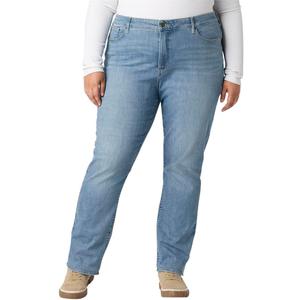 Levi Strauss Signature Gold Women's Totally Shaping Straight Jeans Mid Rise Stretch Denim Curvy, Cinque Azure, 10