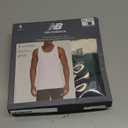 New Balance Men's Cotton Performance Rib Tank Top (Pack of 4), White/Linen/New Spruce/Dark Artic Grey, X-Large