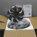 Ganeed 20" Boho Ceiling Fan with Light, Handwoven Rattan Caged Ceiling Fan with Light and Remote, Low Profile 6 Speeds Enclosed Flush Mount Fandelier for Bedroom Kids Room Nursery Living Room (Black + Grass Yellow)