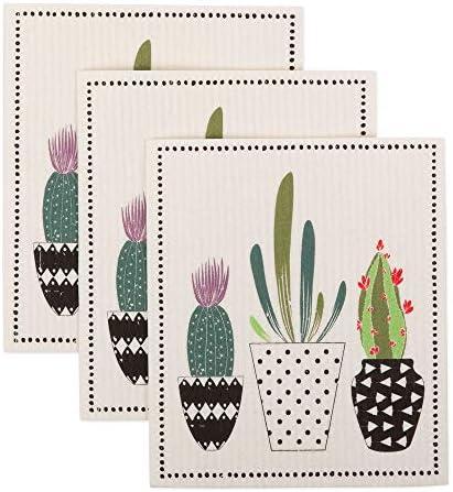 DII Swedish Dishcloths for Kitchen & Cleaning, Reusable, Machine Washable & Dishwasher Safe, Biodegradable, 7.75 x 6.75, Succulents, 2 Piece DII Swedish Dishcloths for Kitchen & Cleaning, Reusable, Machine Washable & Dishwasher Safe, Biodegradable, 7.75 x 6.75, Succulents, 2 Piece