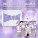150 Pieces Chair Sashes & Bows - Stretch Spandex Chair Cover Band with Buckle for Wedding, Hotel Banquet, Birthday Party & Home Bulk Decorations (Purple)
