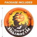 Serves 32 Halloween Party Plates Paper Plates Disposable Plates, 7''Round Plate Party Supplies