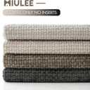 MIULEE Pack of 4 Couch Throw Pillow Covers 18x18 Inch Neutral Soft Decorative Chenille Pillow Covers Farmhouse Boho Cushion Covers for Mid Century Modern Spring Home Decor Sofa Bedroom Living Room