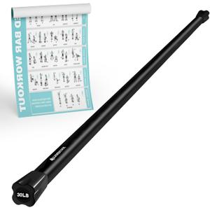 LIONSCOOL Workout Weighted Bar,Padded Exercise Weight Bar, Solid Steel Stretching weighted bar set for Body Sculpting, Physical Therapy,Body Toning