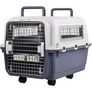 Elevon Plastic Kennels, Plastic Dog Crate, Airline Approved Pet Carrier for Dogs and Cats Longer Traveling, Medium (Medium (26.5"L x 20"W x 18.8"H))