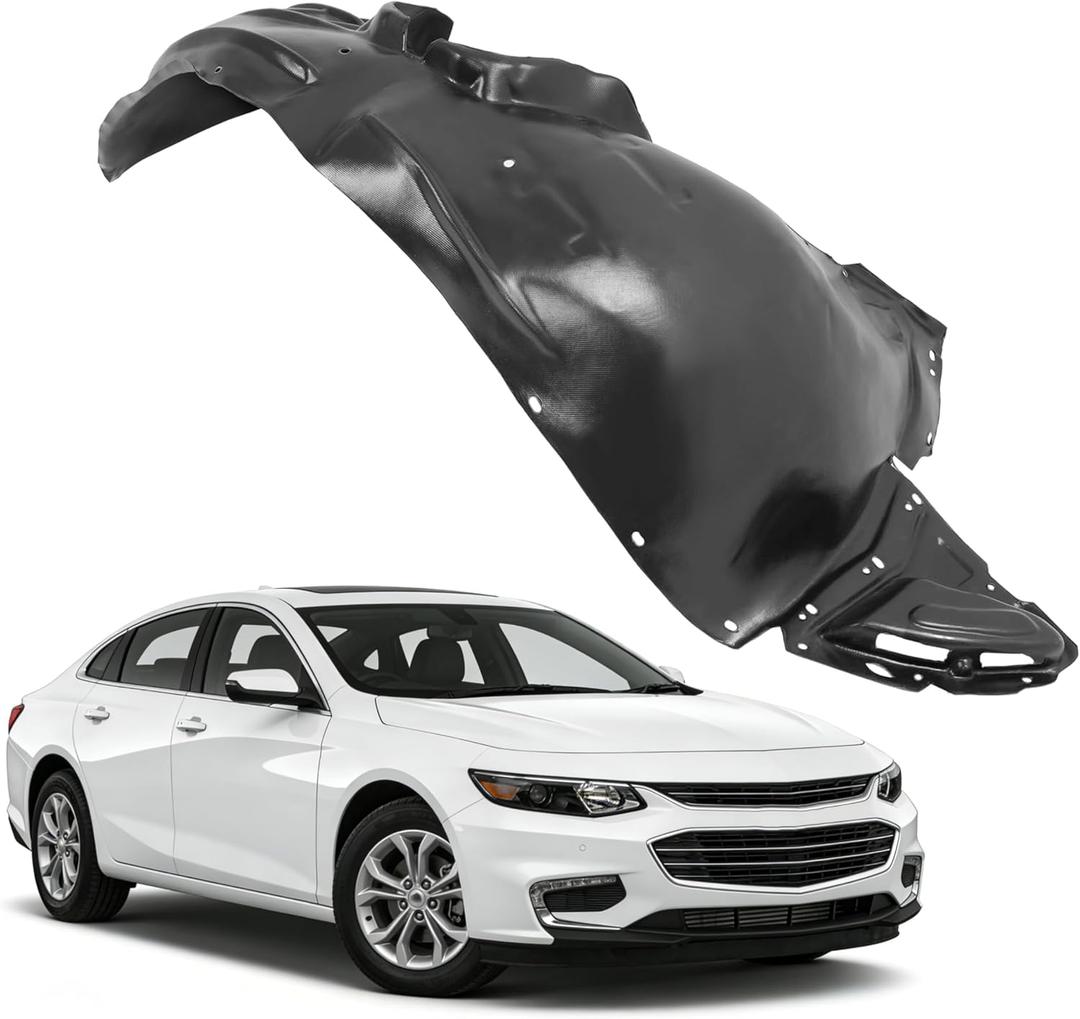 ALMULOO Front Fender Liner Compatible with 2016-2018 Chevy Chevrolet Malibu Replacement for 84062807 GM1249265 Truck Wheel Splash w/o Insulation Foam Plastic Black Right Side