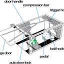 Kensizer Humane Rat Trap, Chipmunk Rodent Trap that Work for Indoor and Outdoor Small Animal - Mouse Voles Hamsters Live Cage Catch and Release 1-Pack Small 10.5" L x 5.5" W x 4.5" H