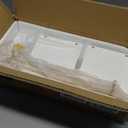 WOPITUES Floating Shelves for Wall with Cube Shelf, Wall Shelves with Metal Rail for Decor, Bathroom Organizers and Storage, Over Toilet Shelves for Bathroom, Toilet Paper-White&Gold (15.7 inch)