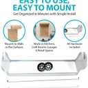 Deluxe Metal Wall Mounted 18" Craft Paper Roll Dispenser and Cutter, White