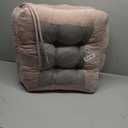 Rocking Chair Cushion - Chenille Fabric, High-Density Sponge, Durable Comfort Non-Slip Bottom Tufted Seat Pads with Ties, ChenillePink, 44x19x4 inch