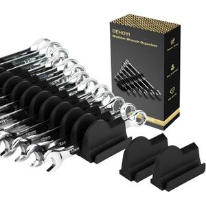 DEHOYI 40 pcs Modular Wrench Organizers for Tool Drawers - Wrench Rack with Metric&SAE Labels, Perfect Tool Storage Holder. Gift for father, brother and boyfriend (Black without Magnet) DEHOYI 40 pcs Modular Wrench Organizers for Tool Drawers - Wrench Rack with Metric&SAE Labels, Perfect Tool Storage Holder. Gift for father, brother and boyfriend (Black without Magnet)