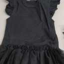 SOBOWO Baby Girl Black Dress Toddler Flower Sequin Tulle Sleeveless Birthday Wedding Formal Party Dresses Princess 0-3M