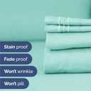 Queen Size 4 Piece Sheet Set - Comfy Breathable & Cooling Sheets - Hotel Luxury Bed Sheets for Women & Men - Deep Pockets, Easy-Fit, Extra Soft & Wrinkle Free Sheets - Spa Blue Oeko-Tex Bed Sheet Set