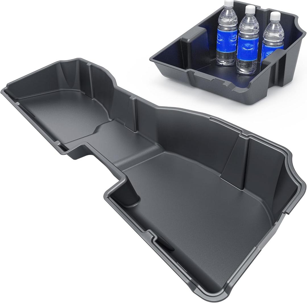 oEdRo Underseat Storage for Chevy Silverado/ GMC Sierra 1500(2014-2018) Crew Cab, 2500HD 3500HD(2015-2019), Upgraded Rear Under Seat Storage Truck Organizer Tool Box