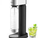 Philips Soda Streaming Machine, Stainless Sparkling Water Maker Easy Install with Quick Twist 1L PET Carbonating Bottle, Soda Maker Compatible with 60L CO2 Carbonator (NOT Included), ADD4902BKOQ/37